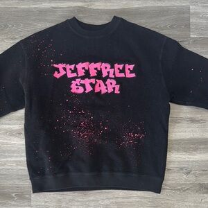 Jeffree Star Black and Pink Crew Neck Sweater